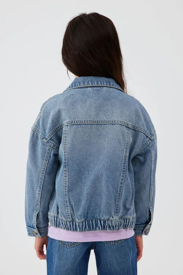 Girls 214Boys 214 Jackets and Sweaters Cotton On Emmy Oversized Denim Jacket Weekend Wash