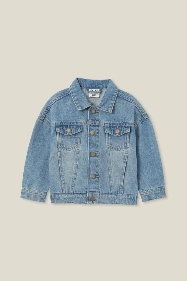 Girls 214Boys 214 Jackets and Sweaters Cotton On Emmy Oversized Denim Jacket Weekend Wash