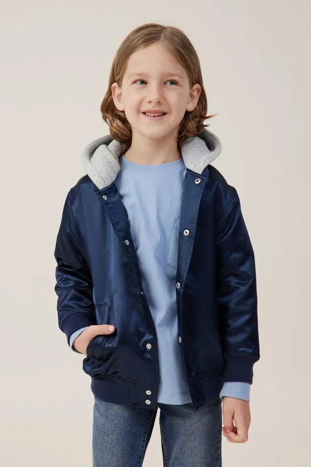 Girls 214Boys 214 Jackets and Sweaters Cotton On Hugh Hooded Bomber Jacket Navy Blazer Girls 214Boys 214 Jackets and Sweaters Cotton On Hugh Hooded Bomber Jacket Navy Blazer