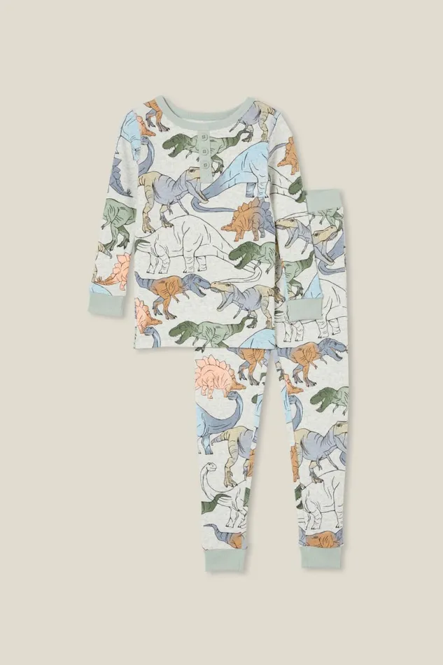 Girls 214Boys 214 Sleepwear Cotton On Milo Long Sleeve Pyjama Set Oatmeal Marledino Stomp Girls 214Boys 214 Sleepwear Cotton On Milo Long Sleeve Pyjama Set Oatmeal Marledino Stomp