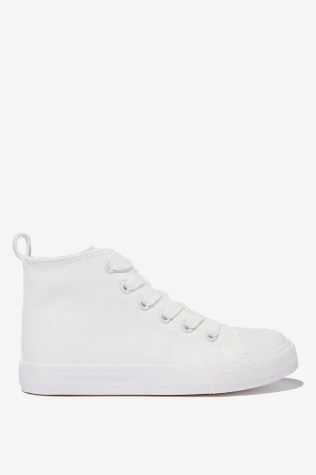 Girls 214Boys 214 Sneakers Cotton On Classic High Top Trainer White Smooth