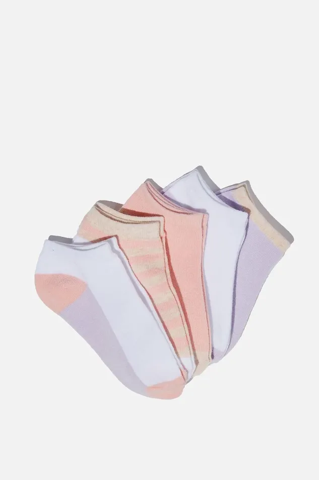 Girls 214Boys 214 Socks and Tights Cotton On 5Pk Ankle Socks Marshmallow Blush Marle Girls 214Boys 214 Socks and Tights Cotton On 5Pk Ankle Socks Marshmallow Blush Marle