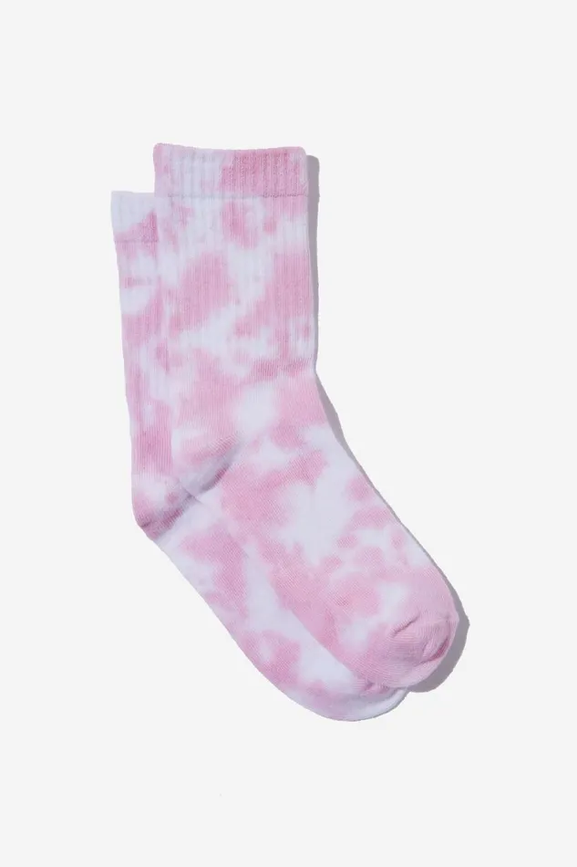 Girls 214Boys 214 Socks and Tights Cotton On Single Pack Mid Calf Sock Marshmallow Pink Enzyme Wash Girls 214Boys 214 Socks and Tights Cotton On Single Pack Mid Calf Sock Marshmallow Pink Enzyme Wash
