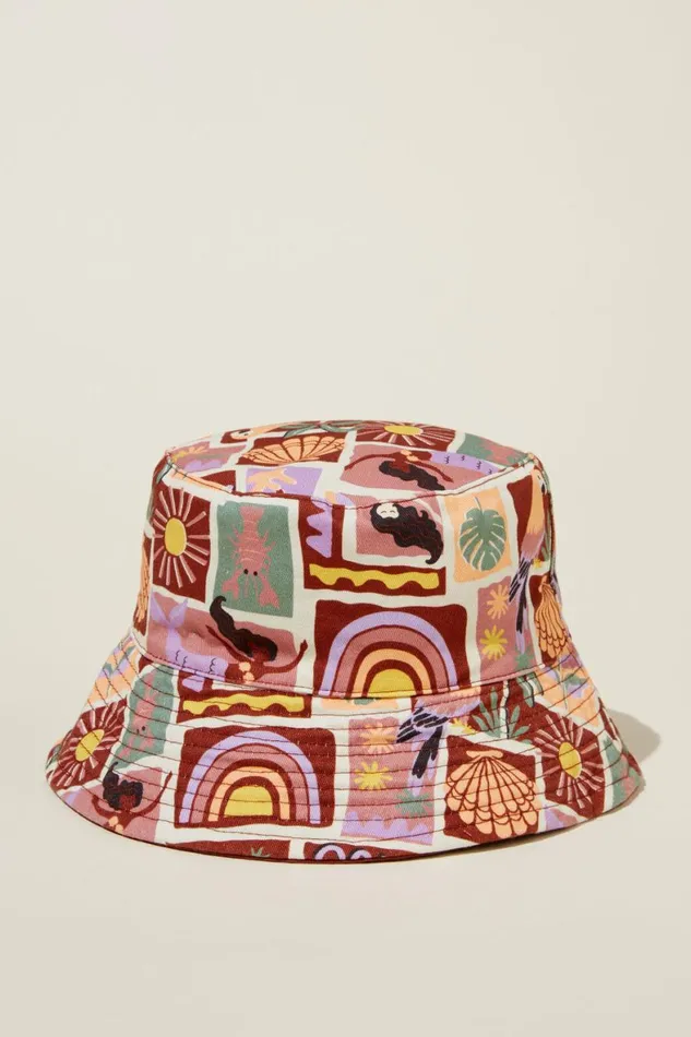 Girls 214Boys 214 Swimwear Cotton On Reversible Bucket Hat Hennamermaid Paradise Girls 214Boys 214 Swimwear Cotton On Reversible Bucket Hat Hennamermaid Paradise