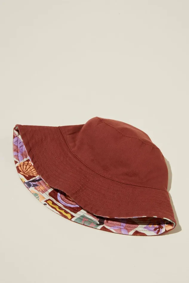 Girls 214Boys 214 Swimwear Cotton On Reversible Bucket Hat Hennamermaid Paradise
