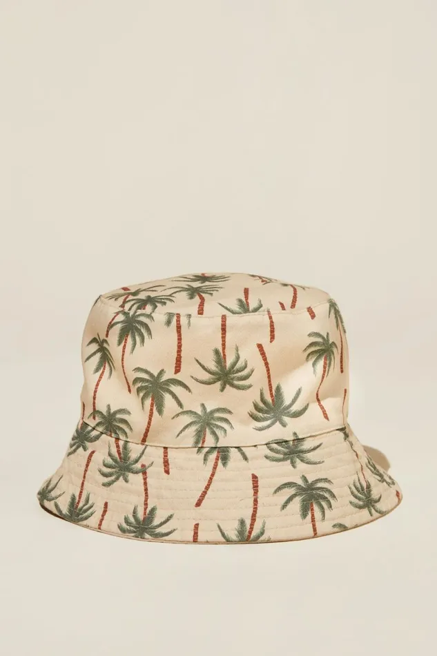 Girls 214Boys 214 Swimwear Cotton On Reversible Bucket Hat Rainy Daypalms