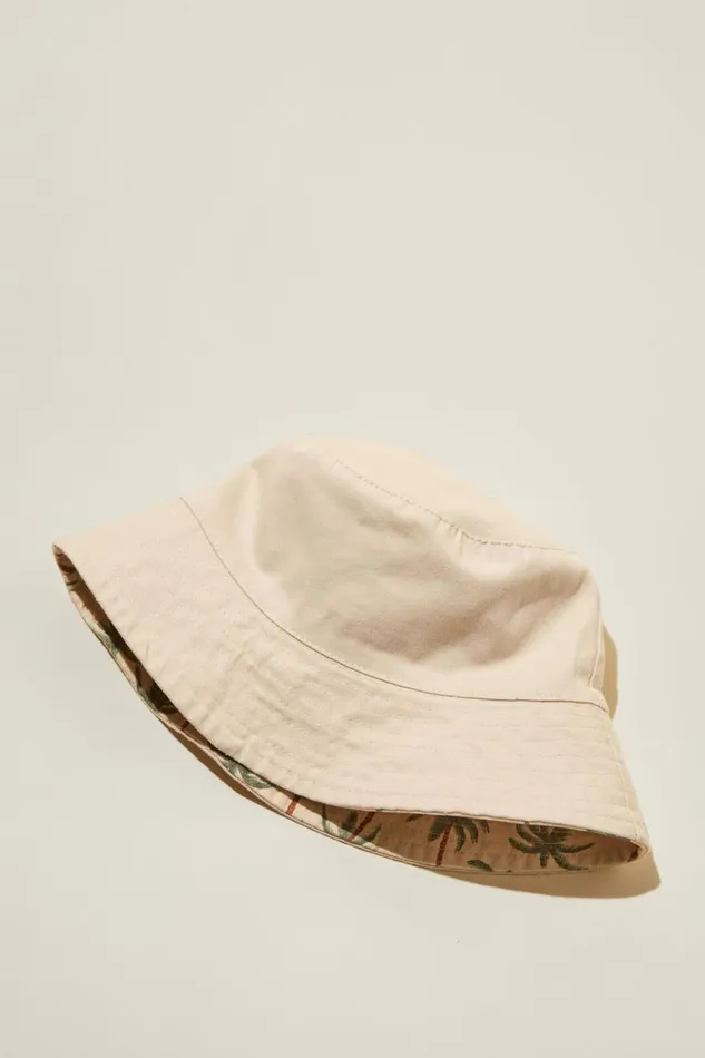 Girls 214Boys 214 Swimwear Cotton On Reversible Bucket Hat Rainy Daypalms