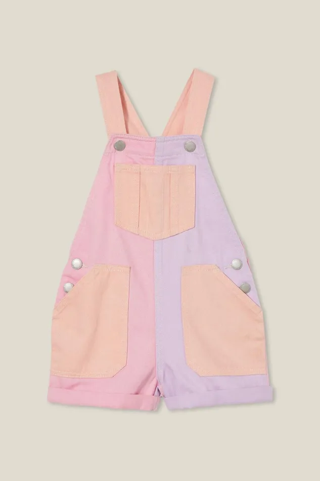 Girls 214 Dresses Cotton On Edith Denim Shortall Pastelcolour Block