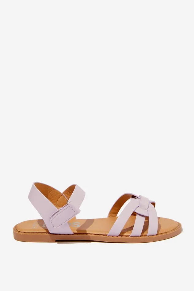 Girls 214 Flats and Sandals Cotton On Georgie Cross Over Sandal Lilac Drop