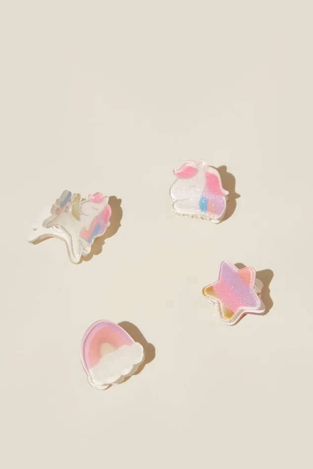 Girls 214 Hair Accessories Cotton On Claudette Claw Clips Sparkle Pegusus