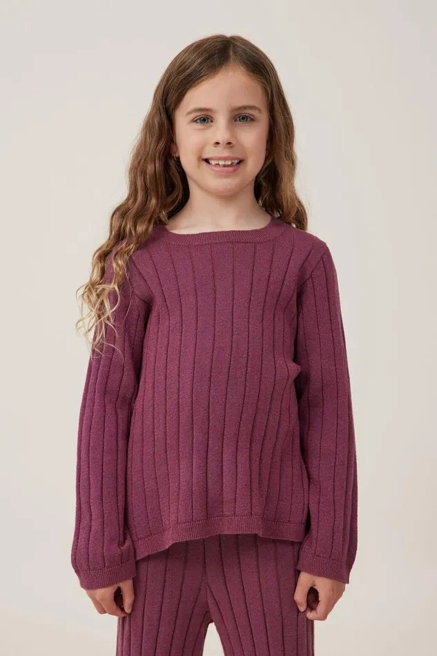 Girls 214 Jackets and Sweaters Cotton On Julia Lurex Knit Top Vintage Berry Sparkle Girls 214 Jackets and Sweaters Cotton On Julia Lurex Knit Top Vintage Berry Sparkle