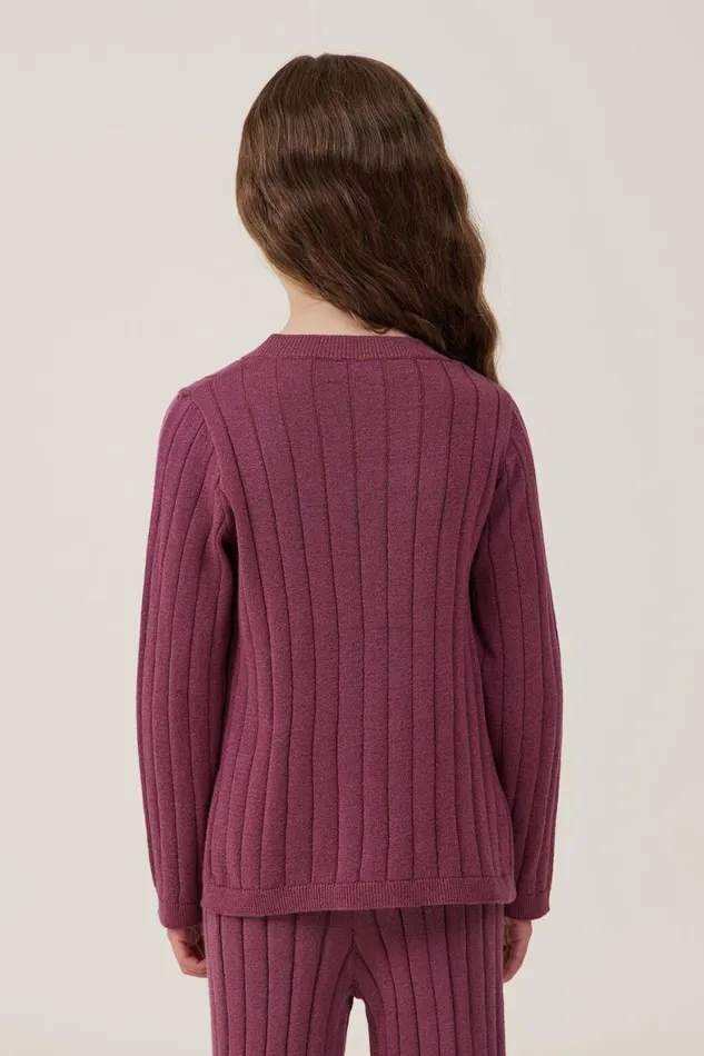 Girls 214 Jackets and Sweaters Cotton On Julia Lurex Knit Top Vintage Berry Sparkle