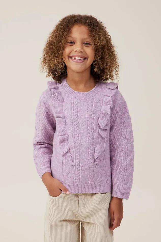 Girls 214 Jackets and Sweaters Cotton On Lisa Jumper Violet Marle