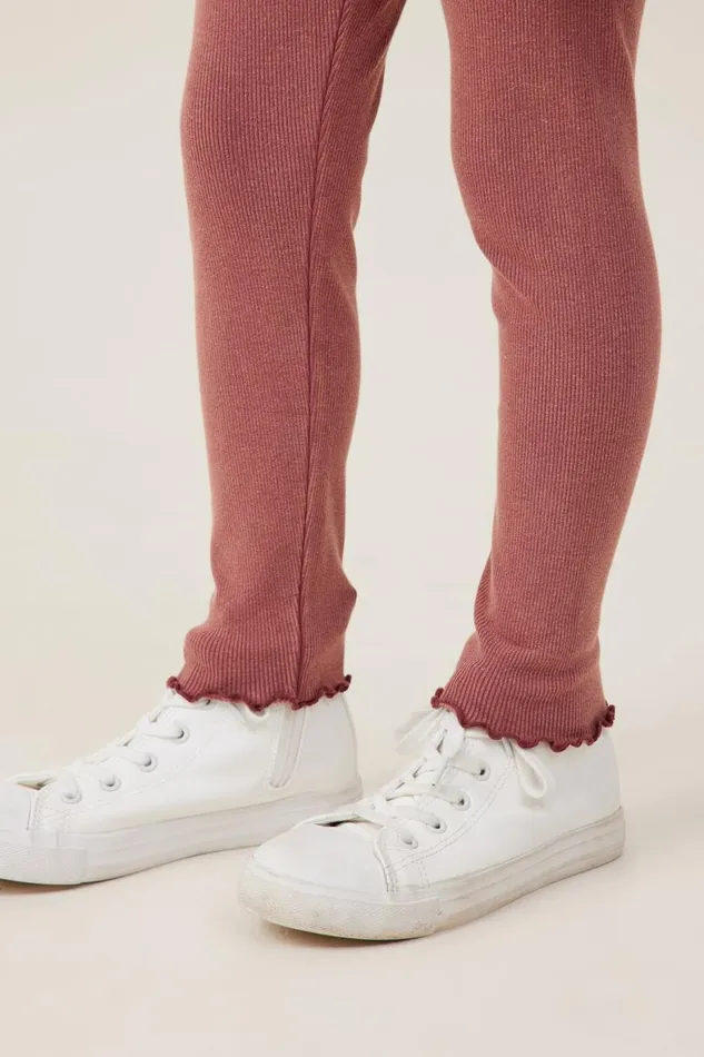 Girls 214 Leggings Pants and Jeans Cotton On Huggie Tights Henna Rib