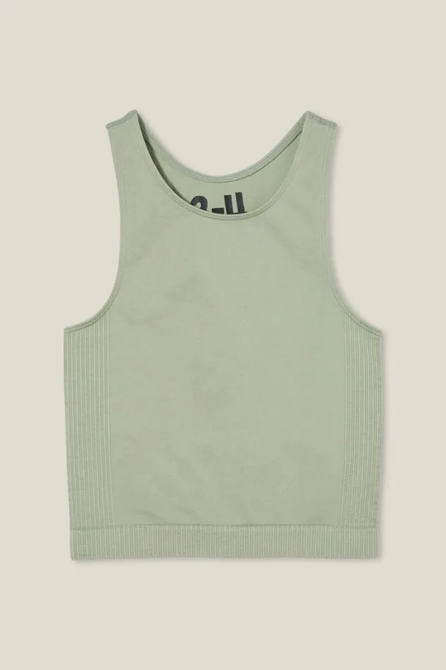 Girls 214 Tops and TShirts Cotton On Kali Seamfree Tank Deep Sage