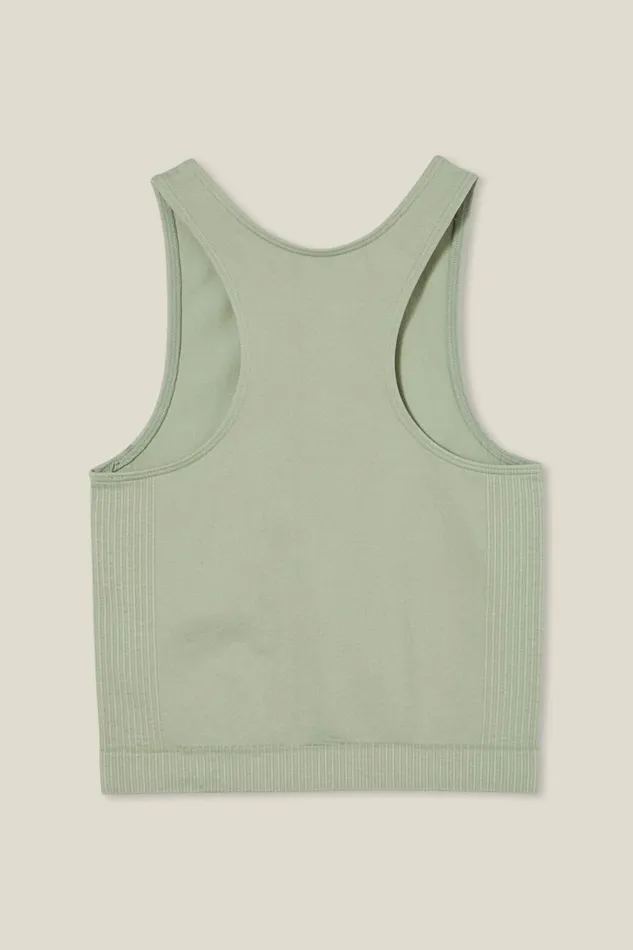 Girls 214 Tops and TShirts Cotton On Kali Seamfree Tank Deep Sage