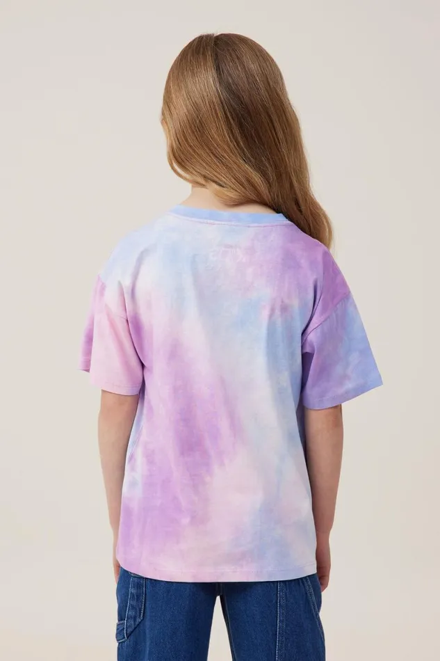 Girls 214 Tops and TShirts Cotton On License Drop Shoulder Short Sleeve Tee Lcn Led Led Zeppelintie Dye
