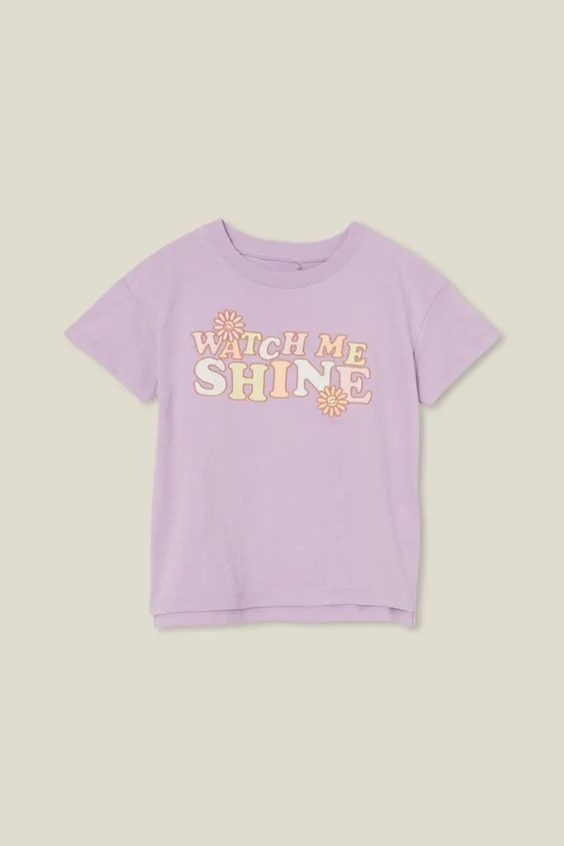 Girls 214 Tops and TShirts Cotton On Poppy Short Sleeve Print Tee Lilac Dropwatch Me Shine Girls 214 Tops and TShirts Cotton On Poppy Short Sleeve Print Tee Lilac Dropwatch Me Shine