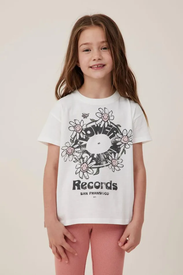 Girls 214 Tops and TShirts Cotton On Poppy Short Sleeve Print Tee Vanillaflower Records