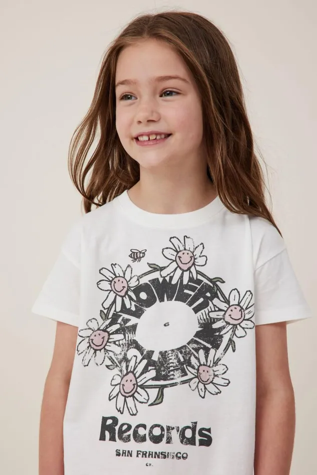 Girls 214 Tops and TShirts Cotton On Poppy Short Sleeve Print Tee Vanillaflower Records