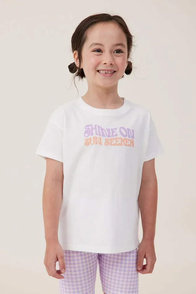 Girls 214 Tops and TShirts Cotton On Poppy Short Sleeve Print Tee Vanillashine On Sun Seeker Girls 214 Tops and TShirts Cotton On Poppy Short Sleeve Print Tee Vanillashine On Sun Seeker