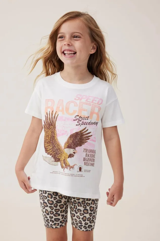 Girls 214 Tops and TShirts Cotton On Poppy Short Sleeve Print Tee Vanillaspeed Racer Girls 214 Tops and TShirts Cotton On Poppy Short Sleeve Print Tee Vanillaspeed Racer