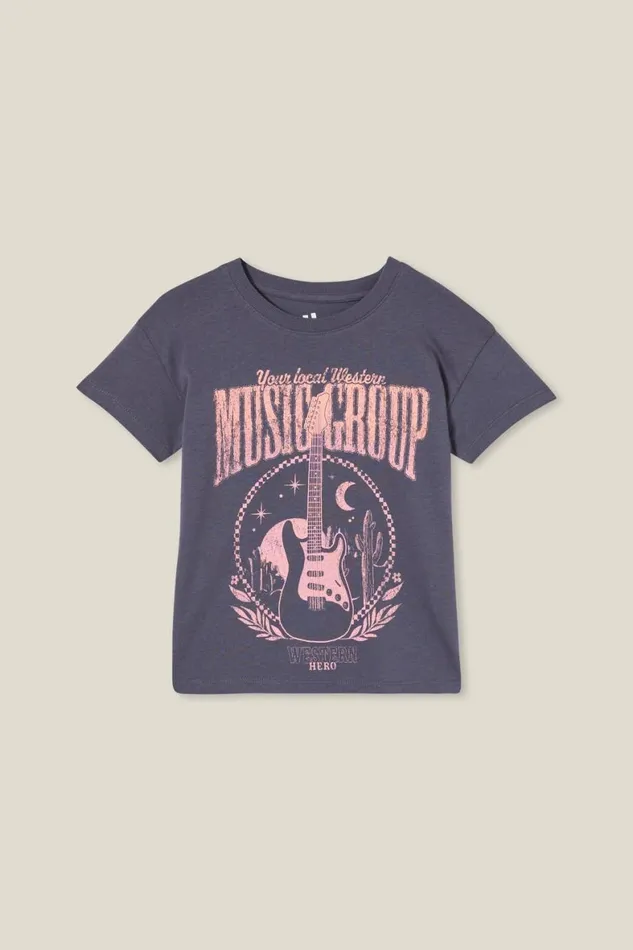 Girls 214 Tops and TShirts Cotton On Poppy Short Sleeve Print Tee Vintage Navymusic Group Girls 214 Tops and TShirts Cotton On Poppy Short Sleeve Print Tee Vintage Navymusic Group
