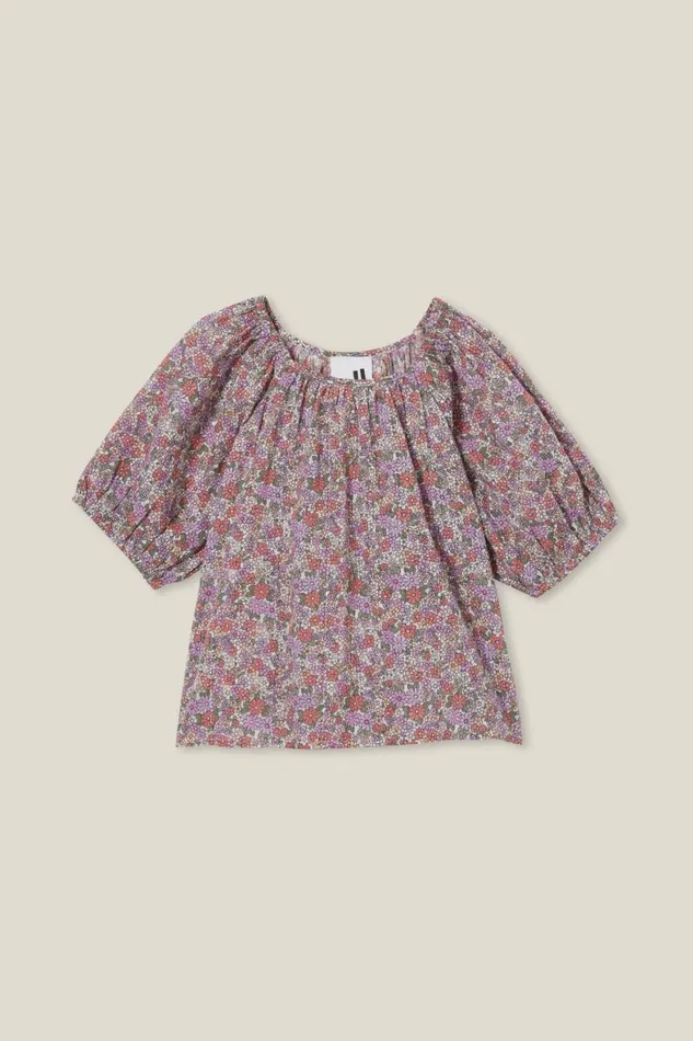 Girls 214 Tops and TShirts Cotton On Willow Short Sleeve Top Dark Vanillablair Ditsy Girls 214 Tops and TShirts Cotton On Willow Short Sleeve Top Dark Vanillablair Ditsy