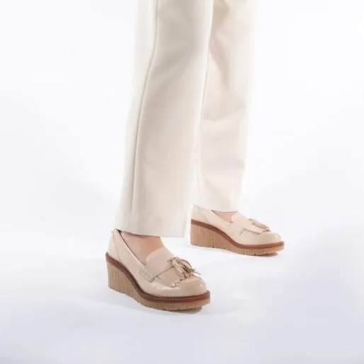Gisela Cream Leather Women Moda In Pelle Casual Shoes And Trainers Gisela Cream Leather Women Moda In Pelle Casual Shoes And Trainers