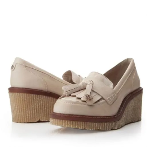 Gisela Cream Leather Women Moda In Pelle Casual Shoes And Trainers Gisela Cream Leather Women Moda In Pelle Casual Shoes And Trainers