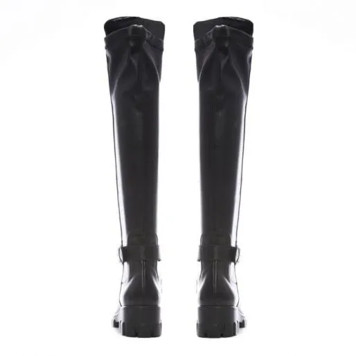 Gracen Black Leather Women Moda In Pelle Black Boots Gracen Black Leather Women Moda In Pelle Black Boots