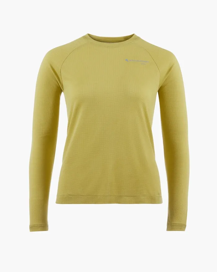 Groa Technical Long Sleeve Tee Beryl Green Women Klttermusen TShirts