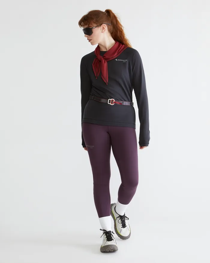 Groa Technical Long Sleeve Tee Raven Women Klttermusen TShirts