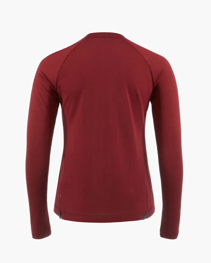 Groa Technical Long Sleeve Tee Ruby Red Women Klttermusen TShirts
