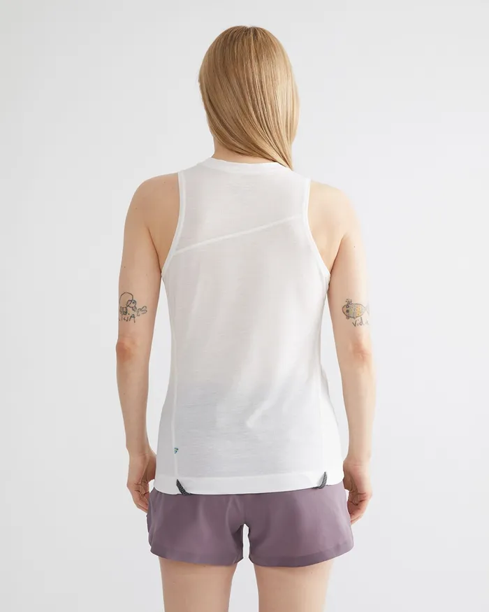 Groa Technical Tank Top Snow Women Klttermusen TShirts