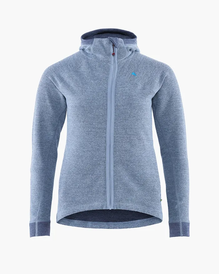 Hdur Hooded Zip Faded Blue Women Klttermusen Fleeces and Sweaters