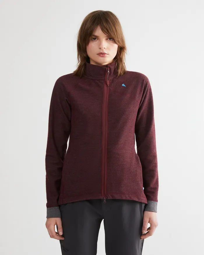 Hdur Zip Jacket Tawny Red Women Klttermusen Fleeces and Sweaters