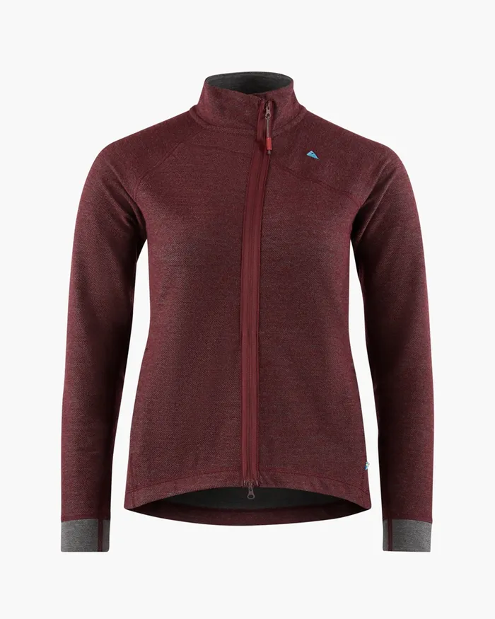 Hdur Zip Jacket Tawny Red Women Klttermusen Fleeces and Sweaters
