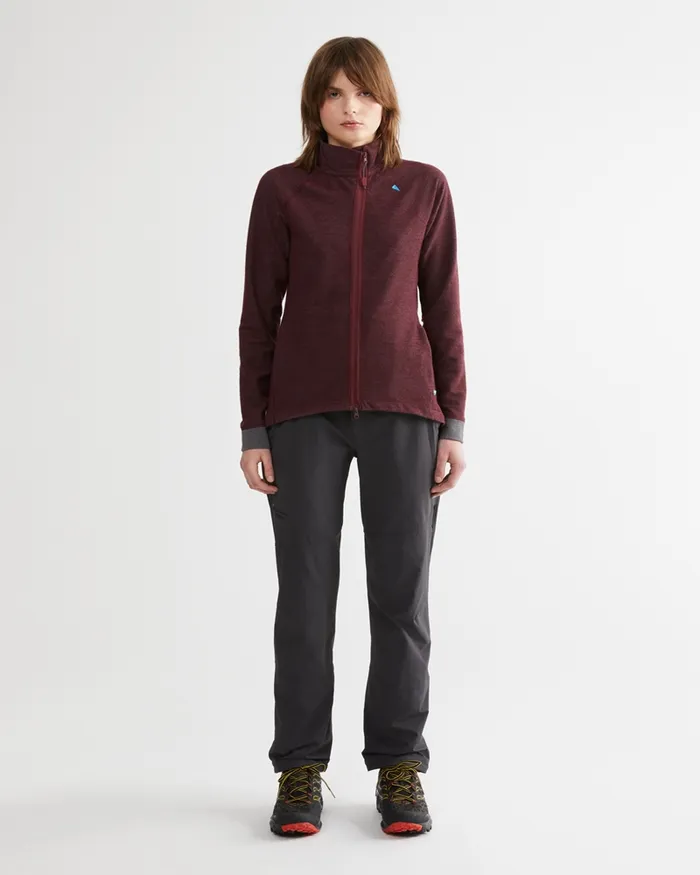 Hdur Zip Jacket Tawny Red Women Klttermusen Fleeces and Sweaters