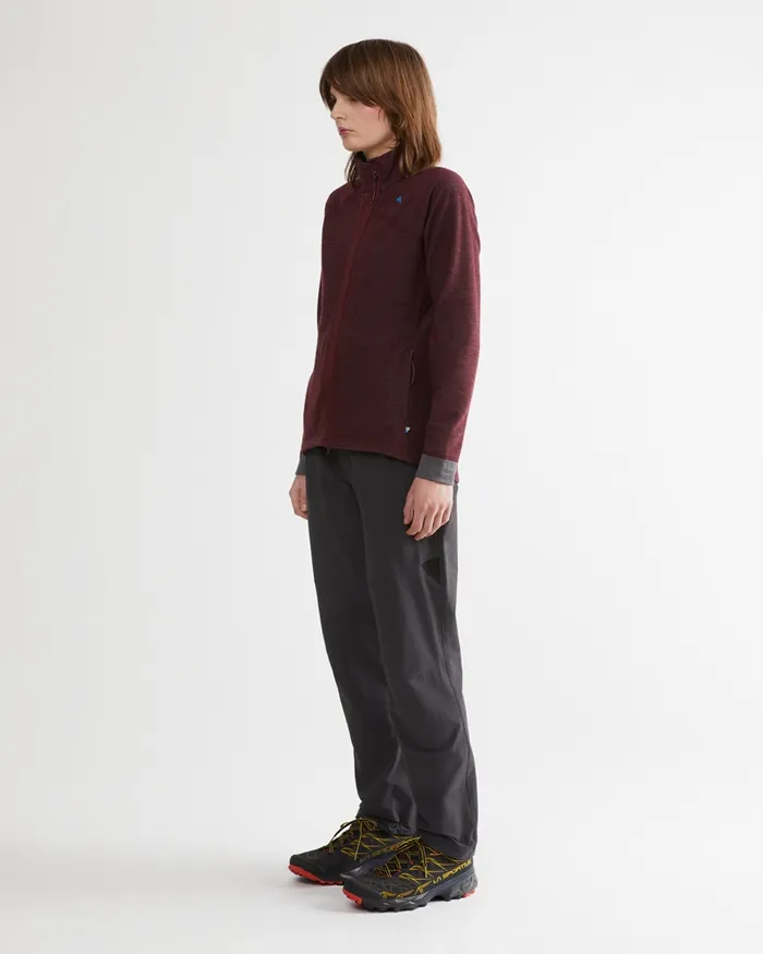 Hdur Zip Jacket Tawny Red Women Klttermusen Fleeces and Sweaters