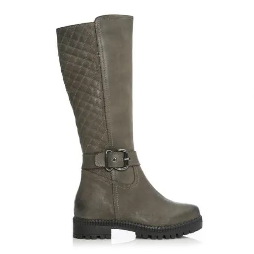 Hamish Khaki Leather Women Moda In Pelle Leather Boots Hamish Khaki Leather Women Moda In Pelle Leather Boots