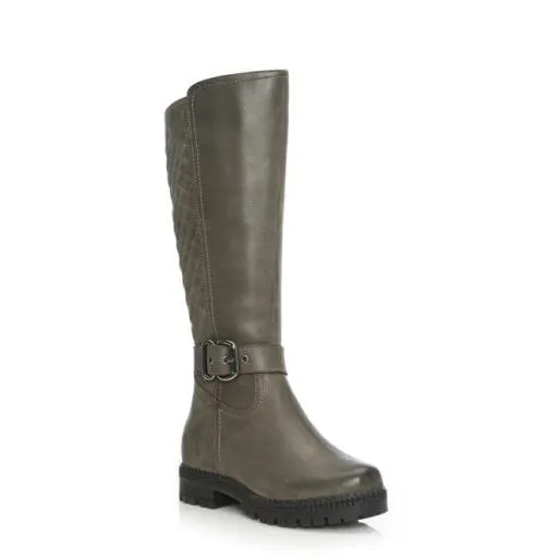Hamish Khaki Leather Women Moda In Pelle Leather Boots Hamish Khaki Leather Women Moda In Pelle Leather Boots