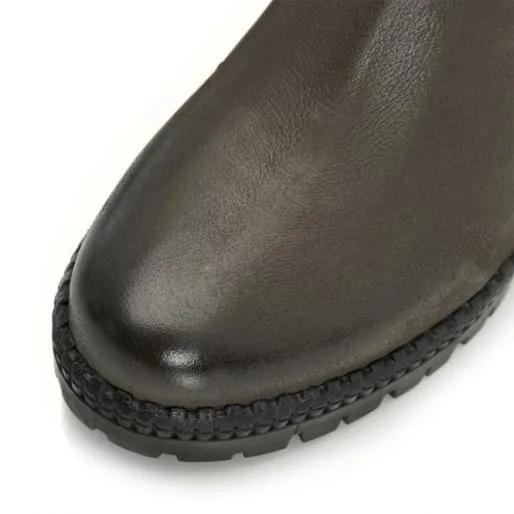 Hamish Khaki Leather Women Moda In Pelle Leather Boots Hamish Khaki Leather Women Moda In Pelle Leather Boots