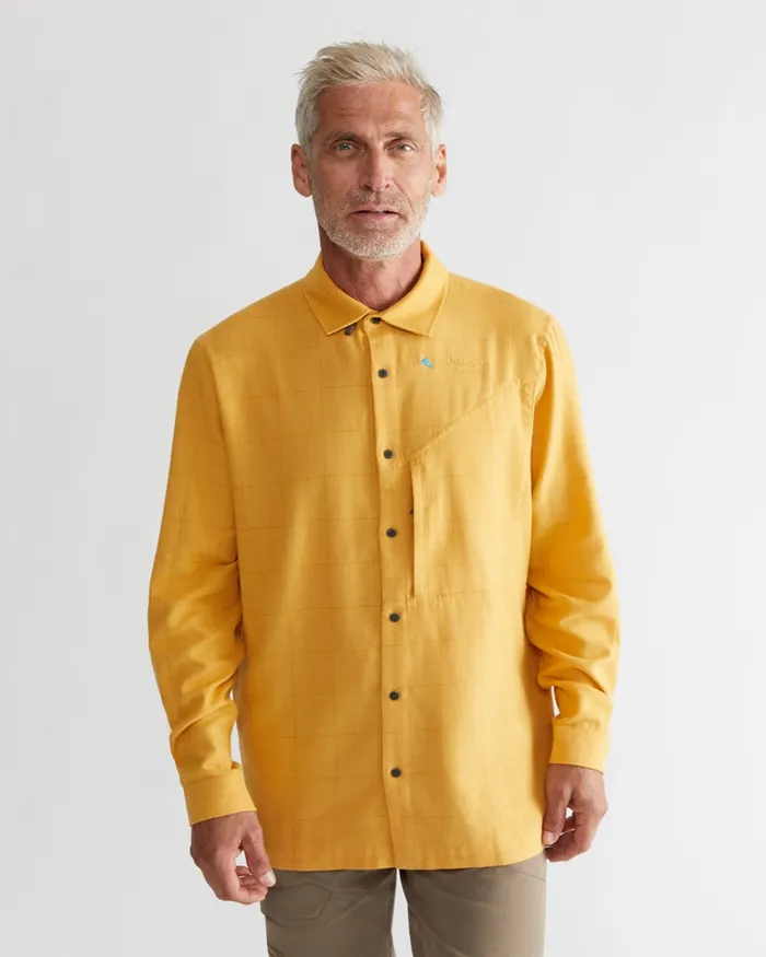 Helheim Long Sleeve Shirt Amber Gold Men Klttermusen Shirts