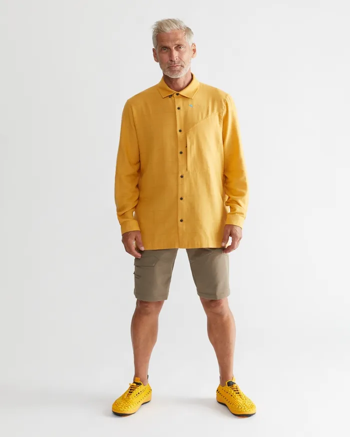 Helheim Long Sleeve Shirt Amber Gold Men Klttermusen Shirts