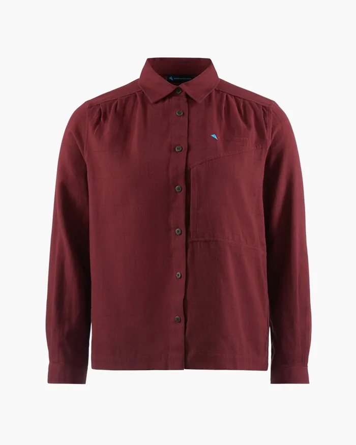 Helheim Long Sleeve Shirt Tawny Red Women Klttermusen Shirts