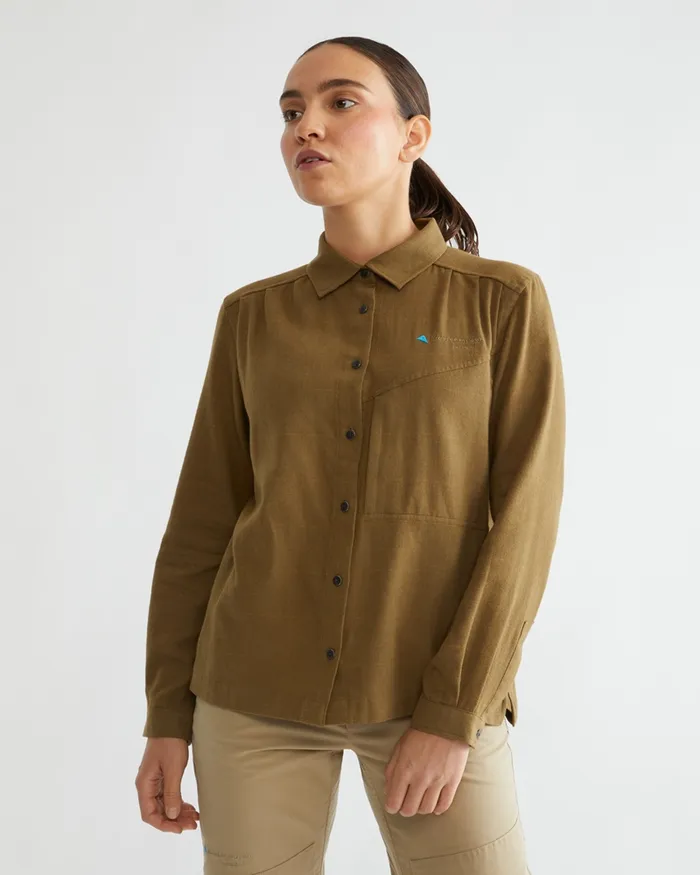 Helheim Long Sleeve Shirt Tawny Red Women Klttermusen Shirts