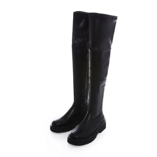 Henner Black Porvair Women Moda In Pelle Black Boots