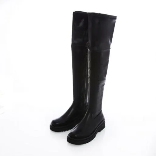 Henner Black Porvair Women Moda In Pelle Black Boots