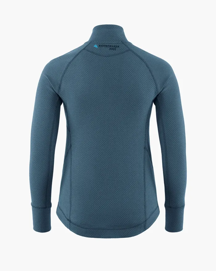 Huge Norna Half Zip Mid Layer Monkshood Blue Women Klttermusen Fleeces and Sweaters